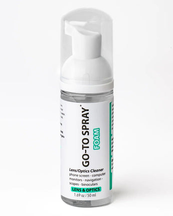 Go-To-Spray used to clean eyeglasses, achieving streak-free shine and crystal clear vision.